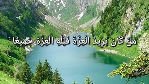 من كان يريد العزة فلله العزة جميعا /سورة فاطر