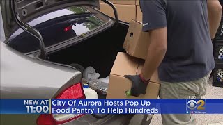 City Of Aurora Hosts Pop Up Food Pantry To Help Hundreds