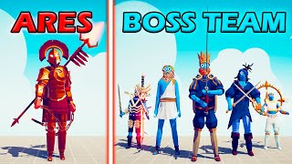 ARES TEAM vs BOSS UNITS TEAM - Totally Accurate Battle Simulator | TABS