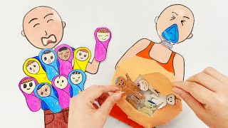 [💸Paperdiy💸] Pregnancy process 🤰 Taking care of pregnant mothers with many children | Paper Stories