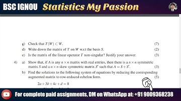 IGNOU BSC ： Let V be the set of all functions that are twice differentiable in R and