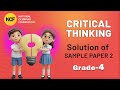 CLASS 4 - Critical Thinking - NOF Sample paper solution - 2