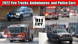 Fire Trucks, Police Cars, and Ambulances Responding Compilation - Best of 2022 (145 Departments)