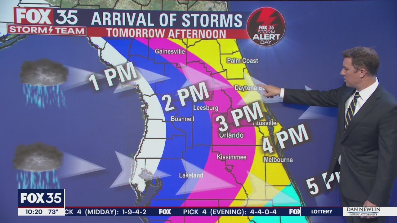 TIMELINE: Strong to severe storms expected for Orlando on Saturday ...