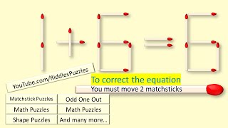 1+6=6 Move 2 Matchsticks screenshot 1