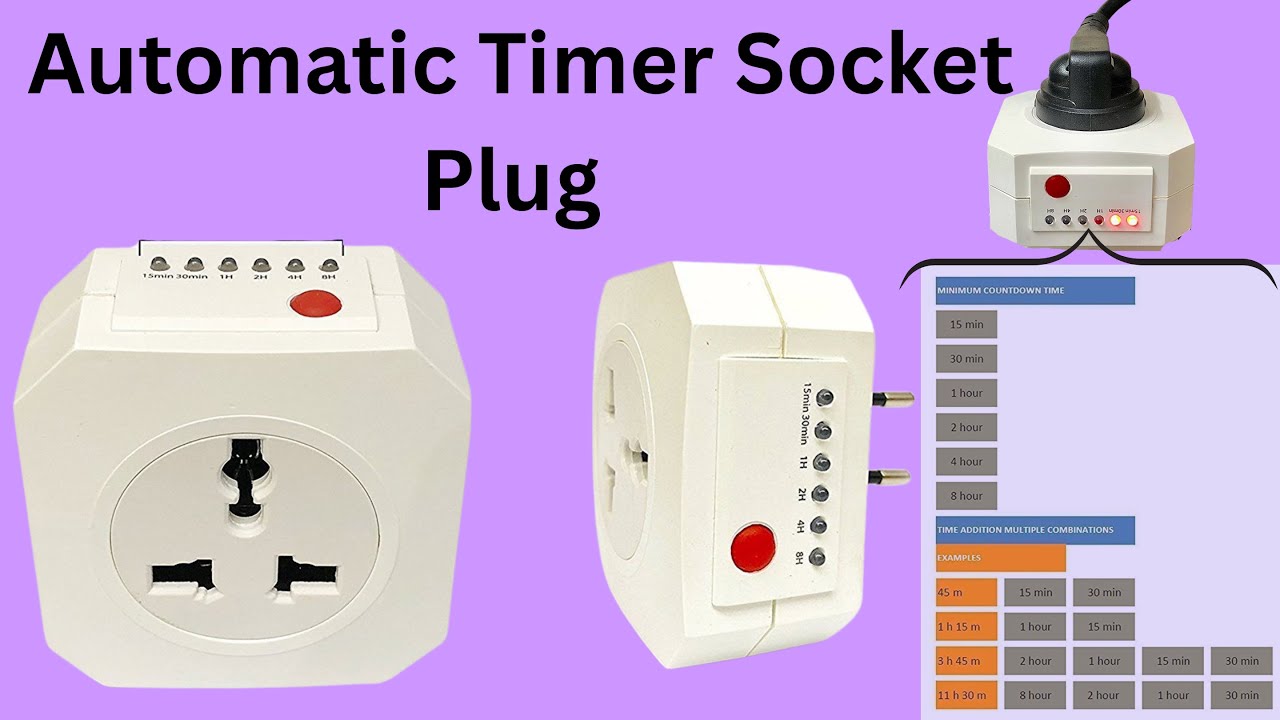 Digital Socket Timer || Automatic Cut Off Timer Socket Plug || EMbox ...