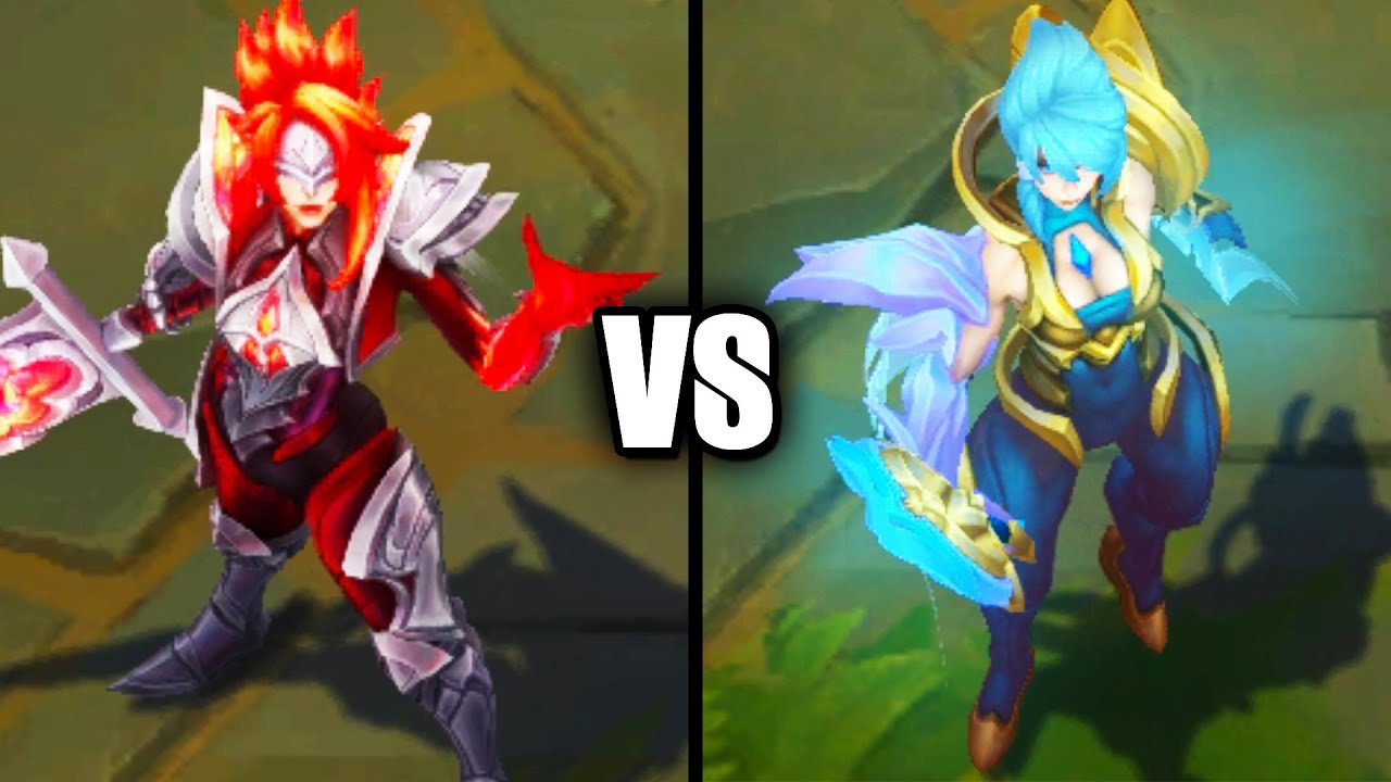 Dragonblade Riven vs Arcade Riven Epic Skins Comparison (League of