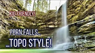 Waterfall Hike to FERN FALLS - TOPO Style | WATERFALLS IN AR | Arkansas Ozarks, Near Jasper