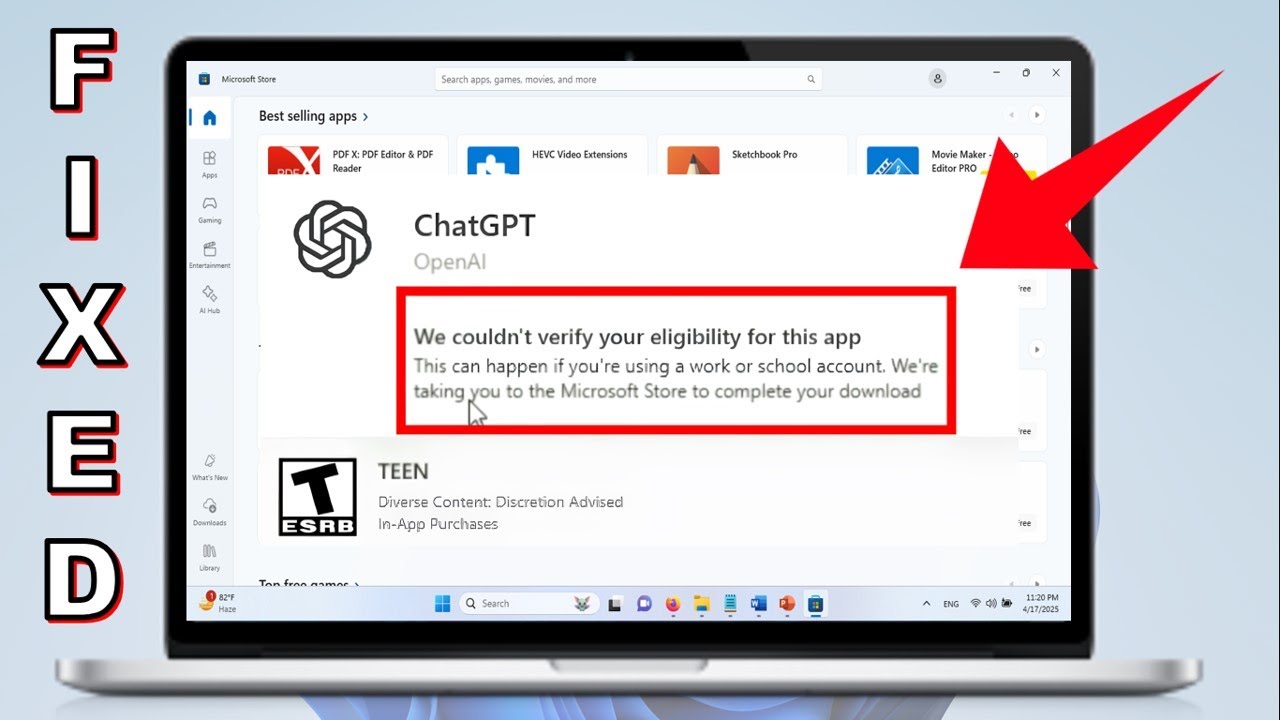 How to fix "We Couldn't Verify This Eligibility for This App" - YouTube