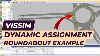 Vissim Tutorial - Dynamic assignment - Roundabout example
