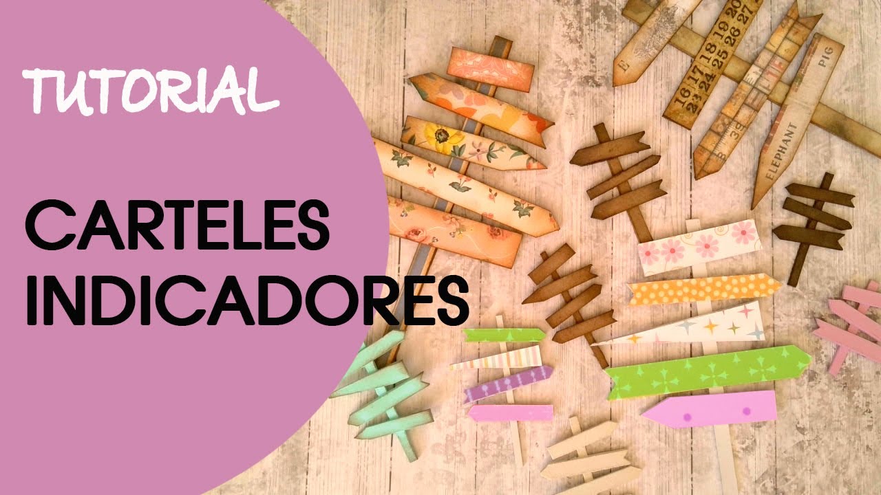 Carteles Indicadores Aprovechando Restos de Cartón y Papel