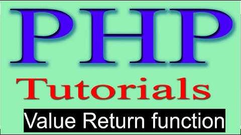 php tutorial in hindi part 22 Return Value from Function in PHP