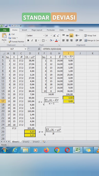 How to Calculate Standard Deviation #average #standarddeviation #excel #spss