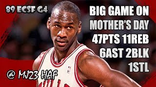 Michael Jordan Highlights 1989 ECSF Game 4 vs Knicks - 47pts, MOTHER is da REAL MVP!