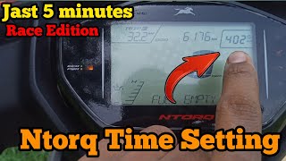 TVS NTORQ RACE EDITION BS6 TIME SETTING | HOW TO SET TIME IN TVS NTORQ 125 HINDI |RIDING WITH FARUK screenshot 5