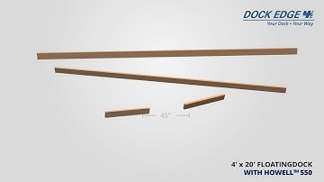 Dock Edge+ | DIY 4 x 20 Floating Dock with Howell™ 550 | diy-docks.com