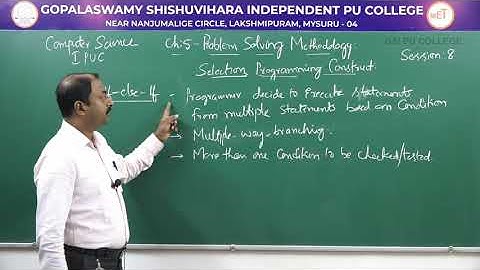 COMPUTER SCIENCE | 1st PUC | CH 05 | PROBLEM SOLVING METHODOLOGY - FLOWCHART | S08