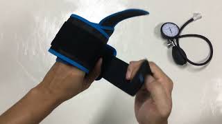 The way to wrap the arm aircuffs for small arms.