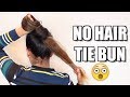 3 NO Hair Tie Buns For Long hair | Hair Bun Tutorial