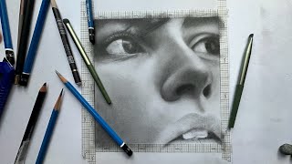 Drawing Out-of-Focus Realism: Tape, Outlining & Values | Graphite Fine Art Tutorial (Part 1)