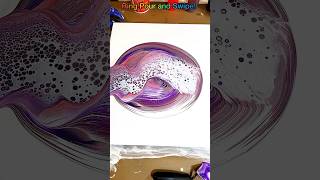 Fluid Art Ring Pour and Swipe #art #acrylicpouring #abstractart #timelapse