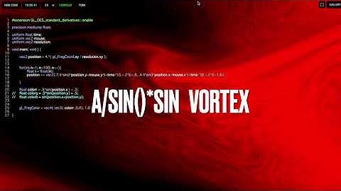 A/Sin*sin Vortex on GLSL p5.js coding lv3  generative art Shaders p5js generative art