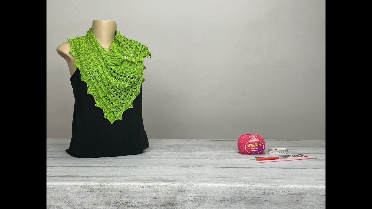 Lenço em tricô com o fio Amigurumi da Círculo