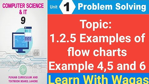 flow chart examples 9th class computer || example 4,5 and 6|| 9th class computer new course 2020