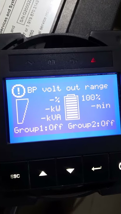 Eaton 9Sx UPS fault alarm