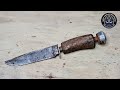 Vintage hunting knife Restoration. Full Restoration
