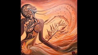 Anna Maria Lopes Larmonia Dei Sensi Olio Su Tela E Glitter Di 60X60 Cm. Moonart, Metamorfosi