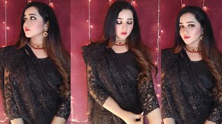 Makeup With Black Saree Halo Eye Makeup Den Black Black Saree Dress