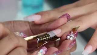 สาธิต วิธีต่อเล็บอะคริลิค สีธรรมชาติ โดย JIB : Acrylic Nails Tutorial