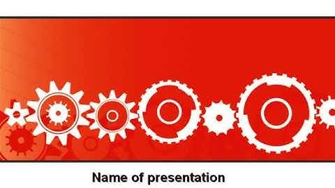 Geared Red PowerPoint Template by PoweredTemplate.com