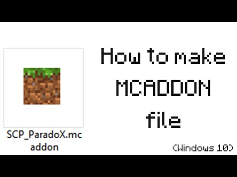 How to make MCADDON archive (1 minute) [Windows 10]