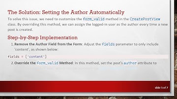 How to Alter Django Form to Automatically Set the Logged-in User as Author for New Posts