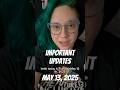 Important Updates May 13 2025 Important Updates May 13 2025