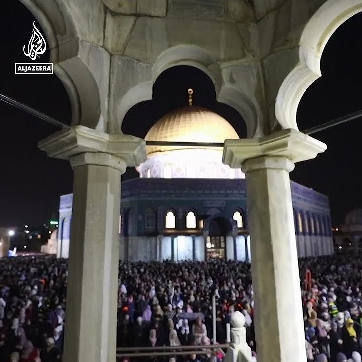 Muslim worshippers pack Al-Aqsa Mosque for Laylat al-Qadr  I AJ #shorts