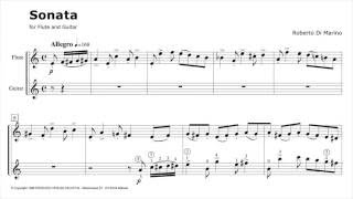 Video thumbnail of "Roberto Di Marino - Sonata for Flute and Guitar (1-3)"