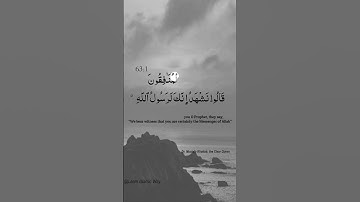 Surah Al Munafiqun Ayat No 63:1 | Arabic Text | سورة المنافقون | With English Translation