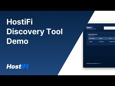 HostiFi Device Discovery Tool Demo