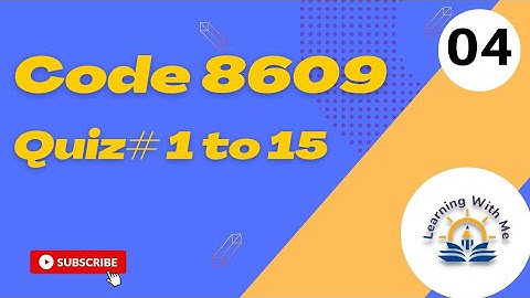 AIOU Quiz 8609😀 With Correct Answers Part 4 ||Solved quiz of 8609 || @mashaliqbalofficial06