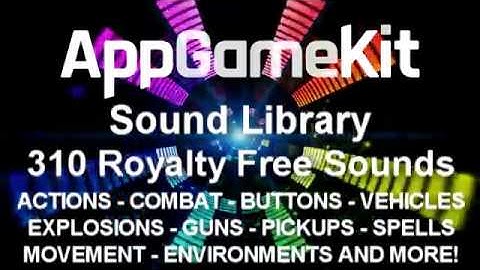 AppGameKit Sound Library now with 310 sounds