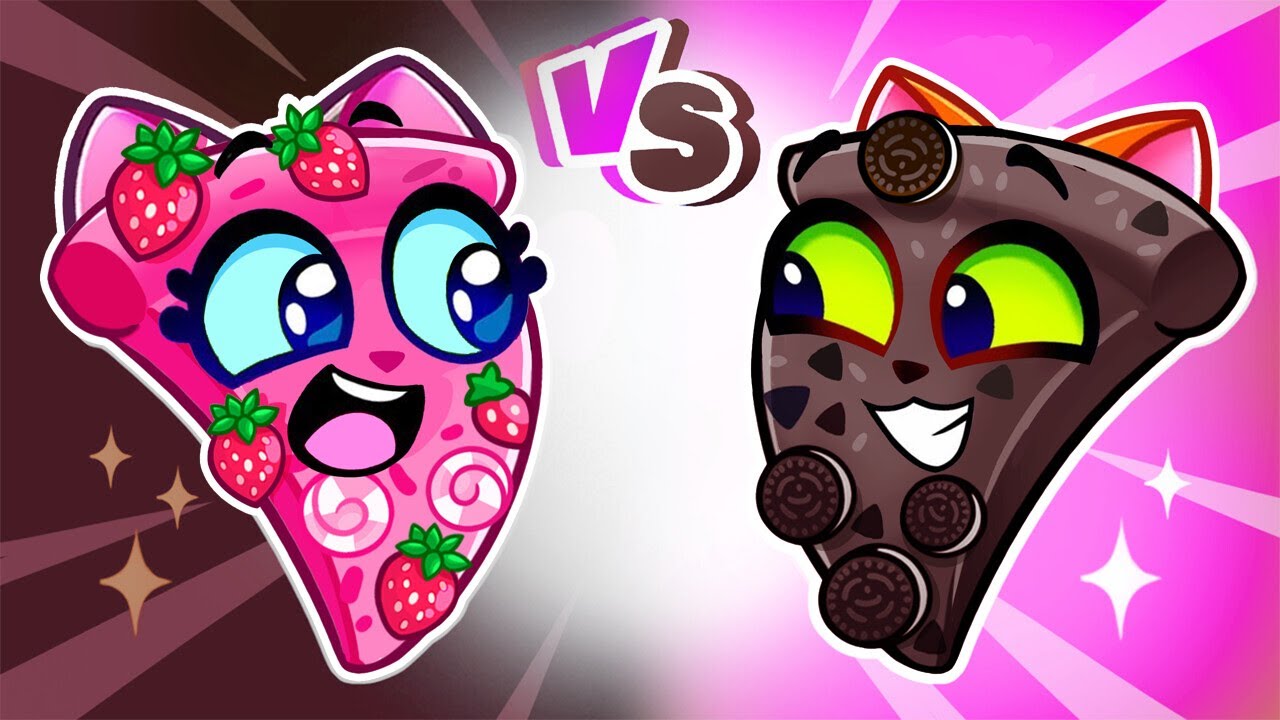 🍕 Chocolate vs Strawberry Pizza! 😺 Leo & Lucy's Funny Taste Test
