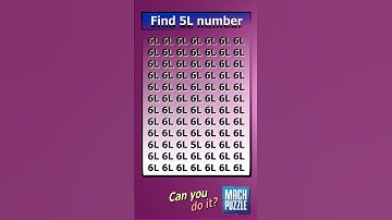 Tell me where 6L? | Brain Teaser IQ Test #shorts #different #puzzles #opticalillusion #quiz