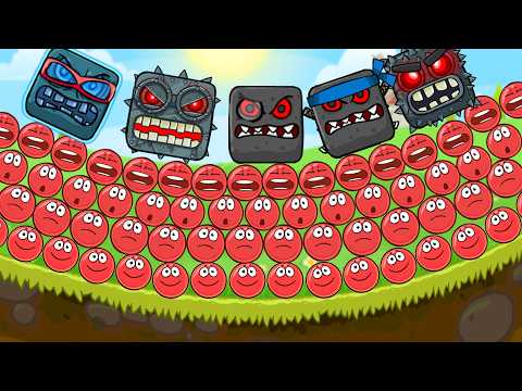 10000 Balls vs All Boss Deaths Big Fight in Red Ball 4