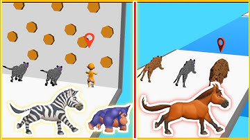 animals transform race gameplay || animals game || animals race game
