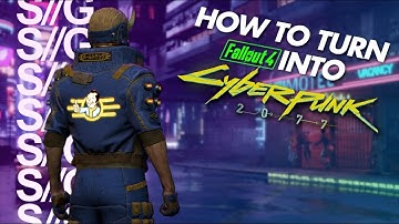 How to turn Fallout 4 into Cyberpunk 2077! Fallout 4 Mod Overhaul!