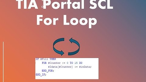Tia portal SCL - For loop