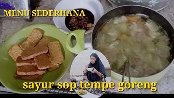 MASAK MENU SEDERHANA‼️SAYUR SOP & GORENG TEMPE